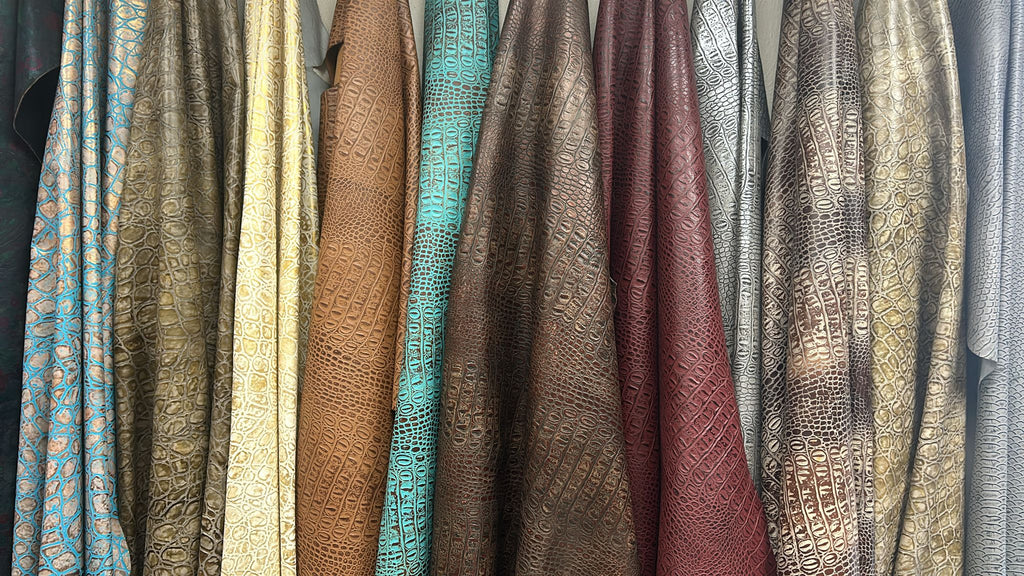 Embossed leather