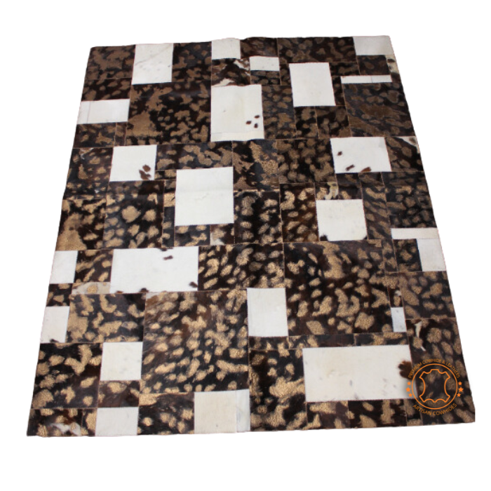 White & Folia Patchwork Cowhide Rugs – 6.6ft x 5.3 ft Cow Hide Rugs ...