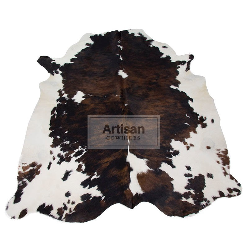 Real Cowhide Rug – Brindle Pattern, 6x7 Feet Large Size | Top Quality, Natural Leather, Country Style Floor Decor 5 thumbnail image