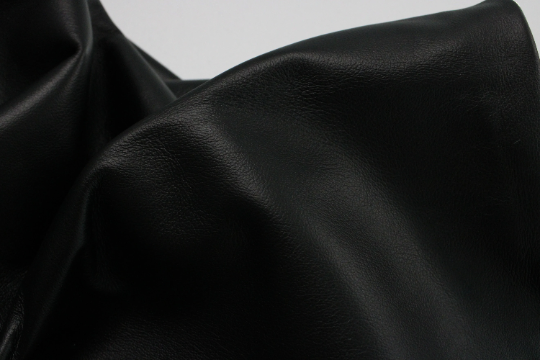 BLACK COWHIDE LEATHER - Soft Natural Grain Black Leather 2.5-3 oz. - 40  sqft - Genuine Black Hide
